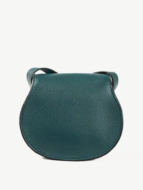 Chloe Marcie Small Steel Blue Grained Leather Crossbody - Picture 4 of 12